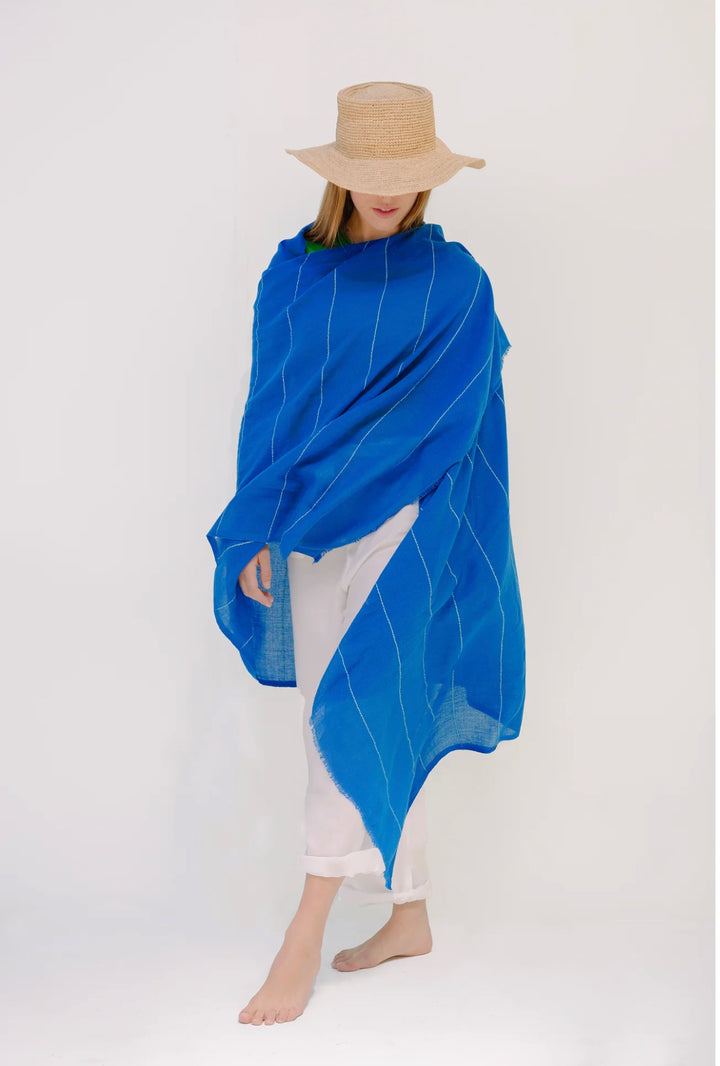 Insect-Repellent Camellia Wrap in Azure by Shoo For Good