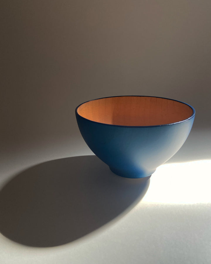 Japanese Lacquerware wooden BOWL in dark indigo