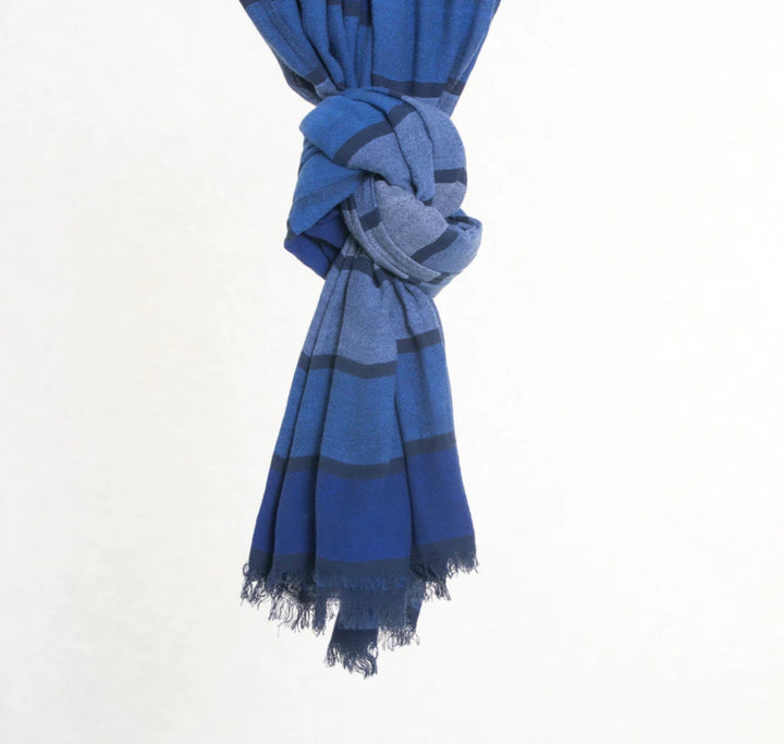 Insect-Repellent Camellia Wrap in Blue Waves by Shoo For Good
