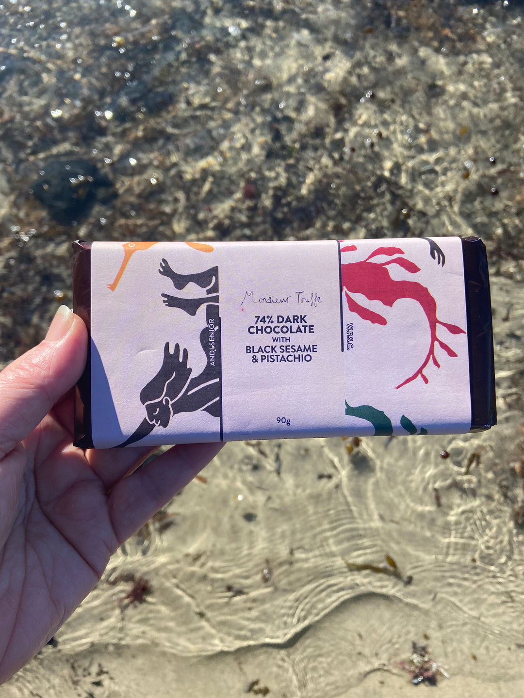 Black Sesame & Pistachio 74% Dark Chocolate bar 🤎
