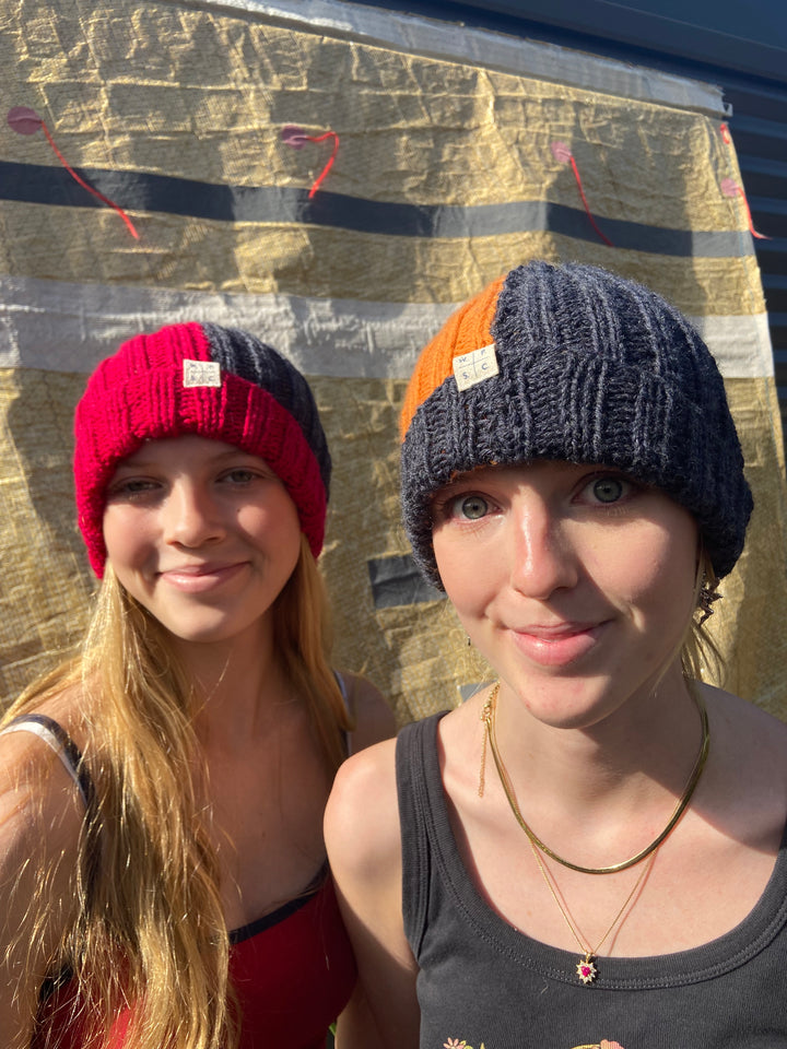 SOLD OUT! Buoy Beanie in Rust and Charcoal