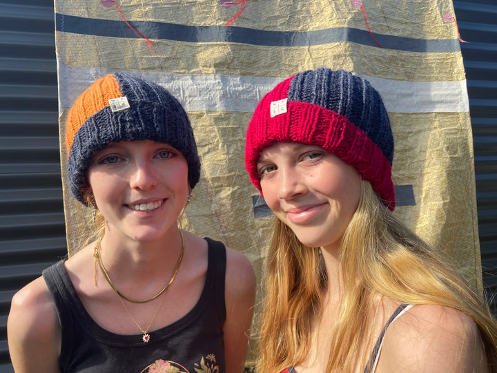 SOLD OUT! Buoy Beanie in Rust and Charcoal