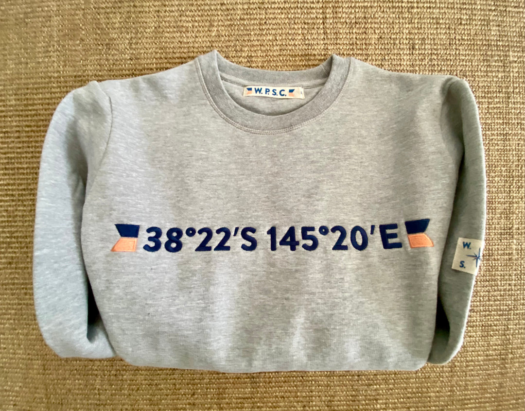 W.P.S.C Sweatshirt CO-ORDINATES in Grey Marle