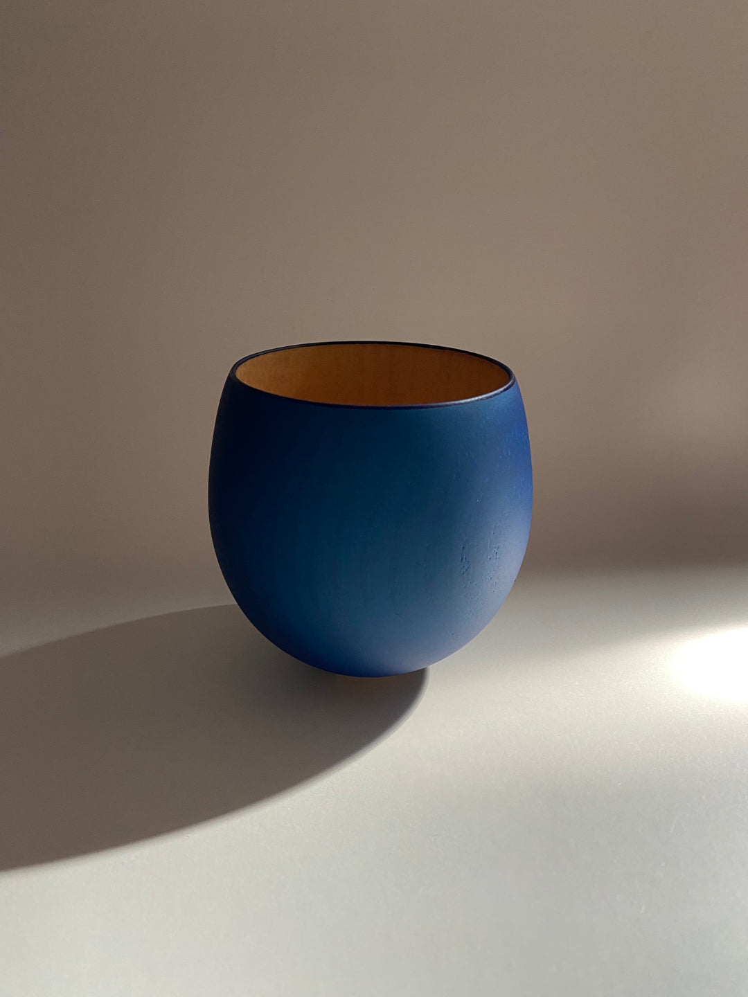 Japanese Lacquerware wooden CUP in dark indigo
