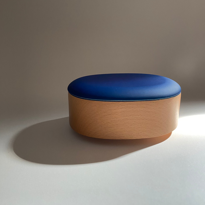 SOLD OUT! Japanese Lacquerware wooden oval BENTO BOX in dark indigo
