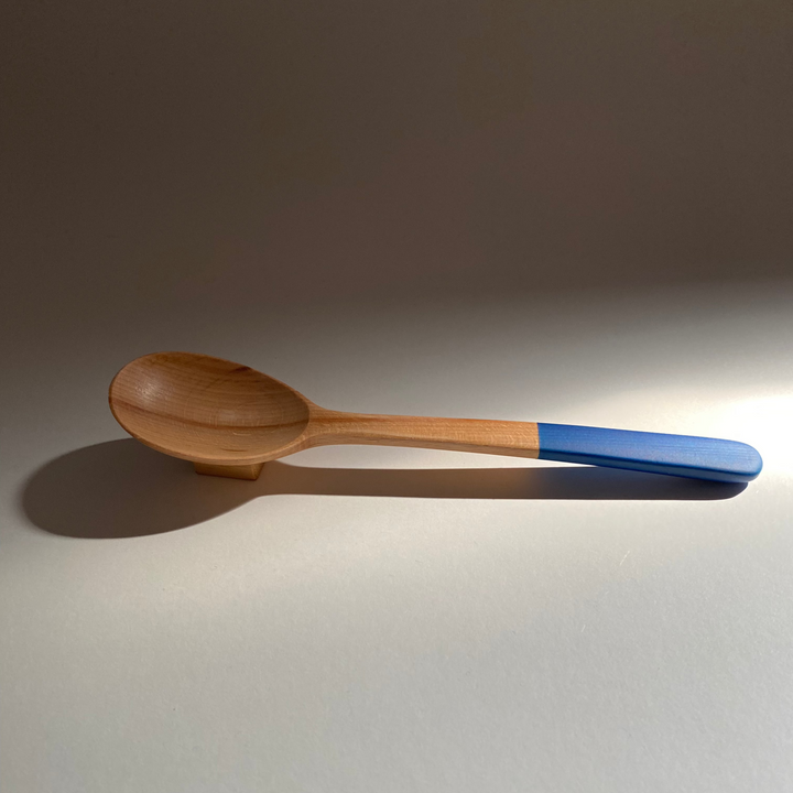 Japanese wooden SPOON in dark indigo Lacquer