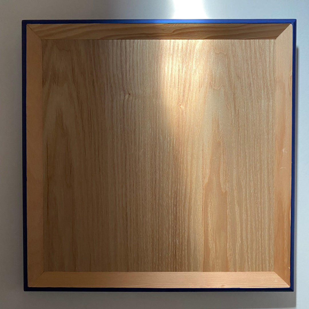 Japanese Lacquerware square jujube wooden TRAY with dark indigo base and edge