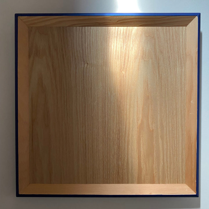 Japanese Lacquerware square jujube wooden TRAY with dark indigo base and edge