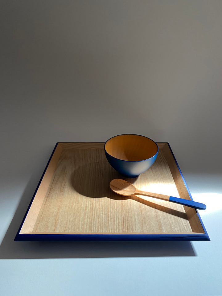 Japanese Lacquerware wooden BOWL in dark indigo