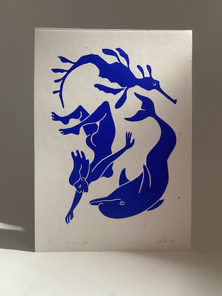 SOLD OUT! Andi Senior's ' In The Bay  ' Linocut Print