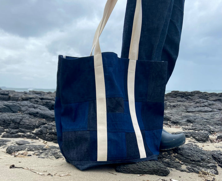 W.P.S.C LINEMAN'S BAG in Patchwork Denim