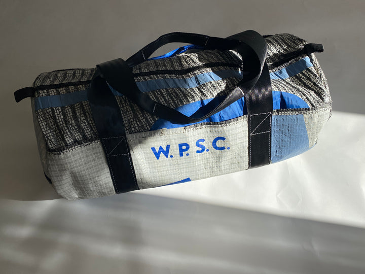 Roaring 40's Gear Bag in Grey, White and Blues with Black straps