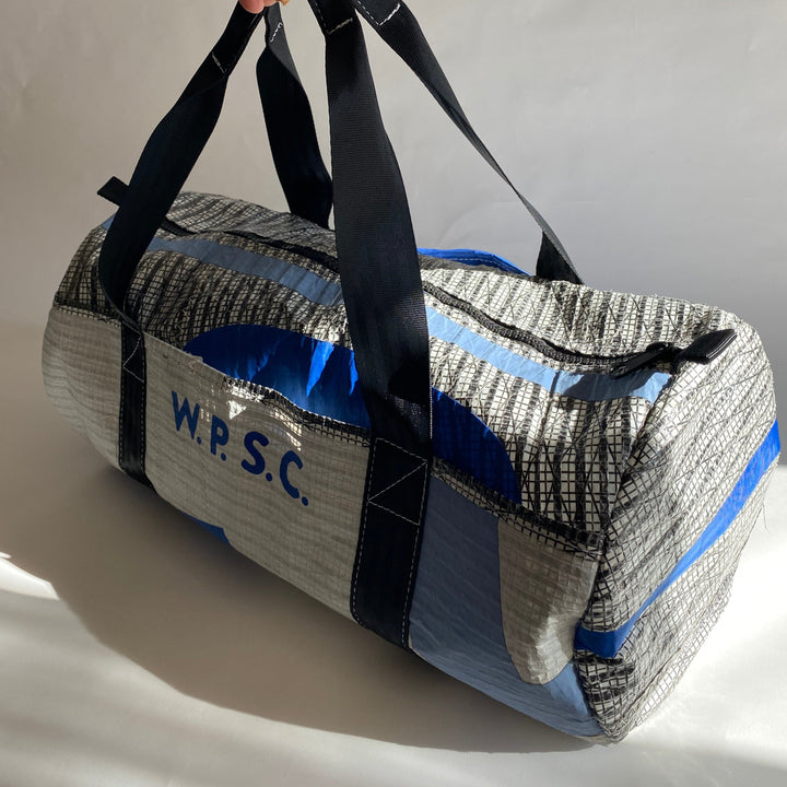 Roaring 40's Gear Bag in Grey, White and Blues with Black straps