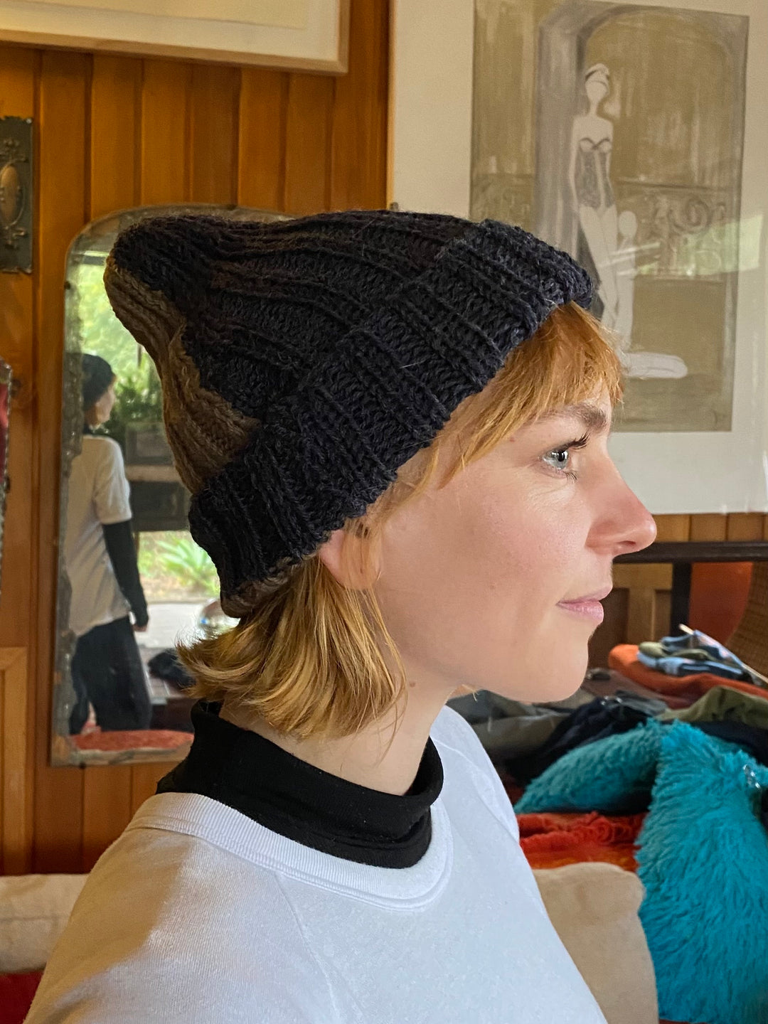 SOLD OUT! Buoy Beanie in Rust and Charcoal